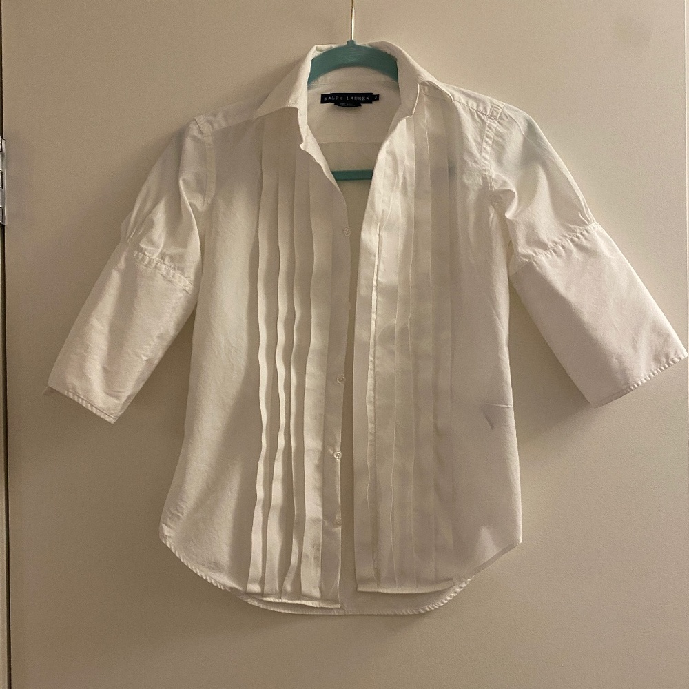 Ralph Lauren White Cotton Blouse